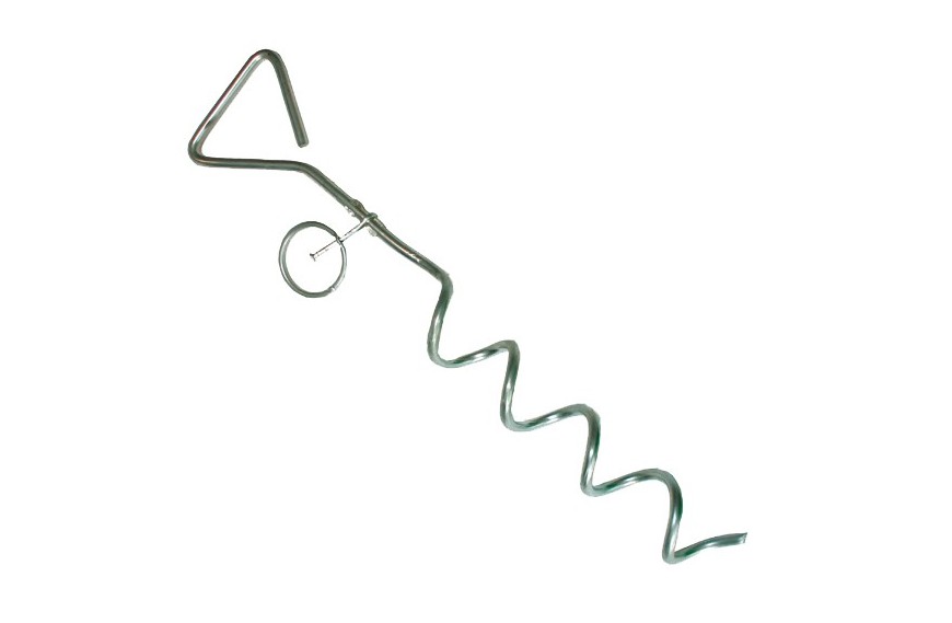Piquet de tente ancrage en spirale 40 cm pour fixation solide et attache chien﻿