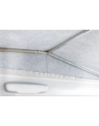 Auvent de caravane surbaissée HONFLEUR 310/340 TRIGANO installé sur caravane en camping