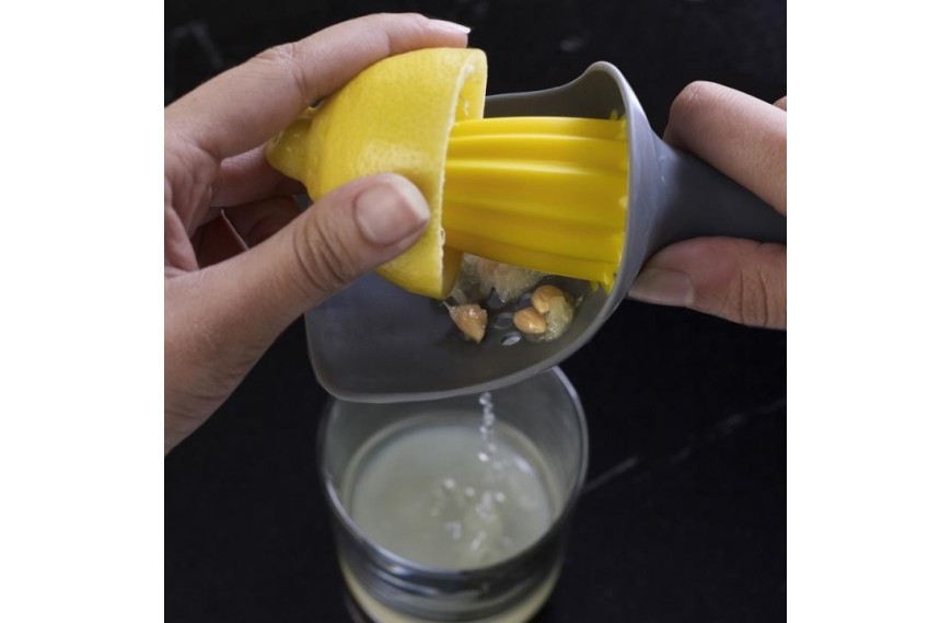 Presse citron avec filtre à pépins Catcher gris JOSEPH