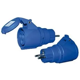 Prise Adaptateur Fiche standard + Fiche P17 femelle