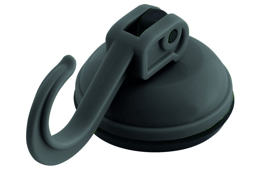 Crochet tout usage EUROTRAIL avec ventouse pour fixation intérieure sans perçage, charge 2 kg