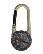 boussole avec mousqueton CAO métal compacte pour randonnée et camping