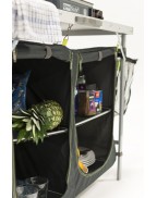 Porte réchaud camping Kampa Dometic Chieftain avec meuble cuisine pliant