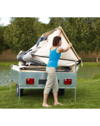 Caravane pliante CAMPLAIR S TRIGANO 4 personnes avec 2 chambres et séjour spacieux