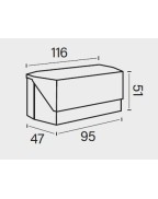 Coffre sur flèche caravane pliante RACLET 300L coffre de rangement camping