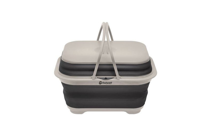 Lavabo rétractable avec couvercle OUTWELL compact et résistant pour camping et vaisselle
