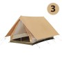 Tente canadienne Noirmoutier 3 places TRIGANO en coton respirant avec armature acier