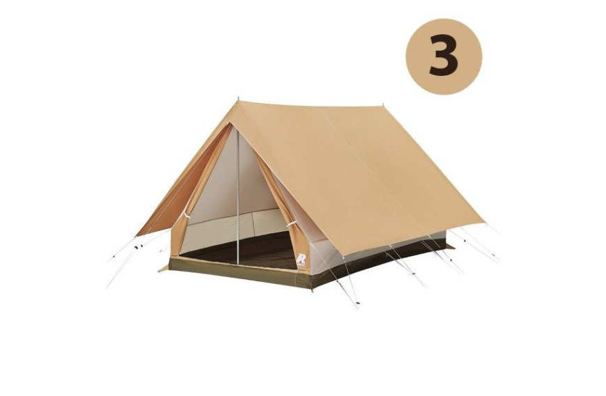 Tente canadienne Noirmoutier 3 places TRIGANO en coton respirant avec armature acier