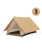 Tente canadienne Noirmoutier 3 places TRIGANO en coton respirant avec armature acier