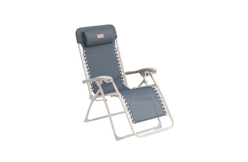 fauteuil relax bleu océan RAMSGATE OUTWELL confortable et robuste pour camping et extérieur