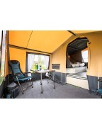 Caravane pliante CAMPLAIR S TRIGANO 4 personnes avec 2 chambres et séjour spacieux