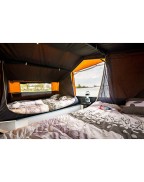 Caravane pliante CAMPLAIR S TRIGANO 4 personnes avec 2 chambres et séjour spacieux