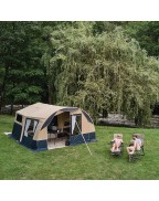 Caravane pliante CAMPLAIR S TRIGANO 4 personnes avec 2 chambres et séjour spacieux