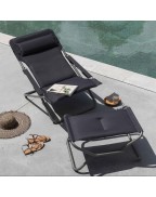 Transat TRANSABED BeComfort Lafuma Mobilier chaise longue matelassée bain de soleil extérieur