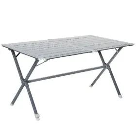 Table de camping à clayettes TRIGANO 140 x 80 cm pour 6 personnes, aluminium robuste et pieds réglables﻿