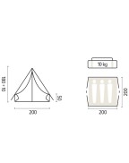 Tente canadienne Noirmoutier 3 places TRIGANO en coton respirant avec armature acier