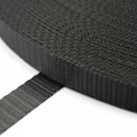 Sangle tergal largeur 25 mm Noir - ROBY