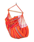 Chaise hamac DOMINGO Basic LA SIESTA en tissu Outdoor résistant, avec barre en bambou FSC, idéale pour petits espaces