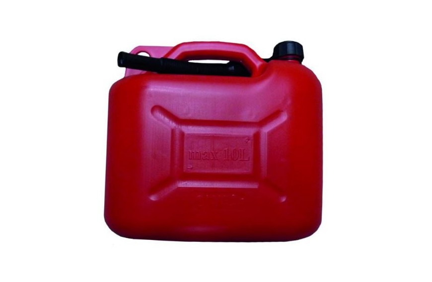 Jerrican à carburant 10 L rouge homologué CE avec bec verseur