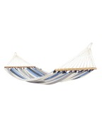 hamac simple à barres ALISEO LA SIESTA en fibre outdoor avec barres en bambou