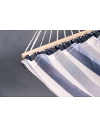 hamac simple à barres ALISEO LA SIESTA en fibre outdoor avec barres en bambou