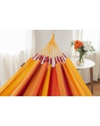 Hamac MODESTA simple 140 LA SIESTA en coton bio non-teint fabriqué en Colombie, idéal pour intérieur et extérieur