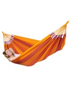 Hamac MODESTA simple 140 LA SIESTA en coton bio non-teint fabriqué en Colombie, idéal pour intérieur et extérieur