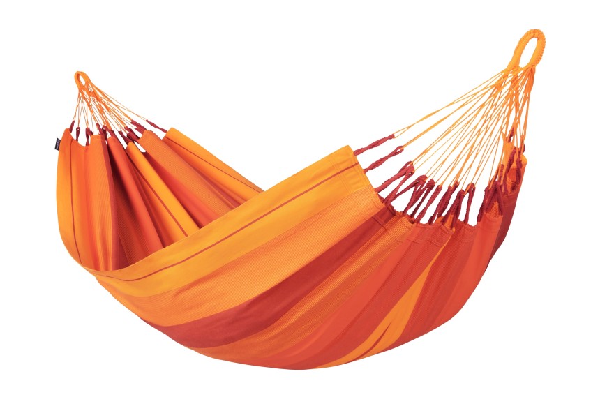 Hamac MODESTA simple 140 LA SIESTA en coton bio non-teint fabriqué en Colombie, idéal pour intérieur et extérieur