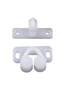 Loqueteau à roulette plastique blanc