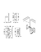 Loqueteau à roulette plastique blanc