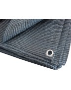 Tapis de sol vinyle EUROTRAIL 300 x 400 cm bleu et gris pour tente ou auvent, respirant et résistant aux UV