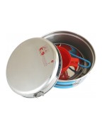 Popote inox 2 personnes 1,5L CAO avec faitout, poêle et vaisselle pour camping et randonnée