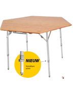 Table hexagonale pliante en bambou - modèle 2020 - Defa