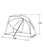 parasol de plage EASY CAMP Coast léger et anti-UV avec tapis de sol et panneaux latéraux