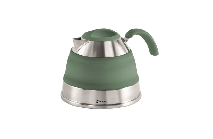 bouilloire pliable camping 1.5 litres OUTWELL en silicone vert
