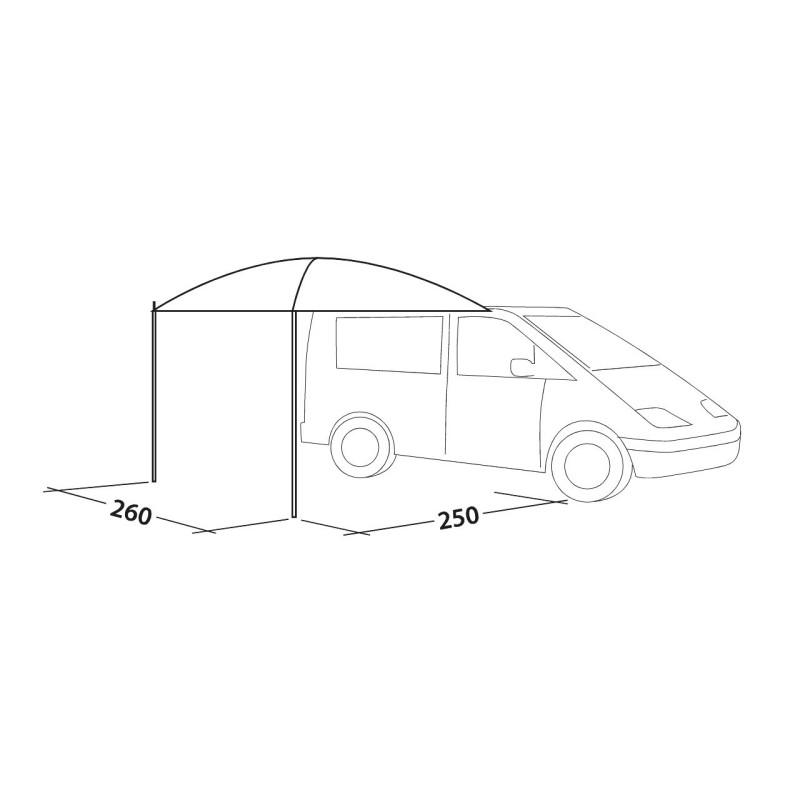 Auvent Canopy pour vans de chez Easy Camp - Latour Tentes et Camping