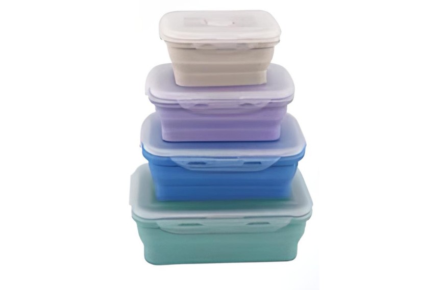 Lot de 4 boites alimentaires rétractables et hermétiques