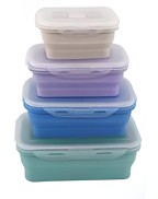 Lot de 4 boites alimentaires rétractables et hermétiques