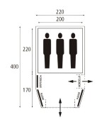 Tente BLACHAWK 220 Poly / 3 places - SAFARICA