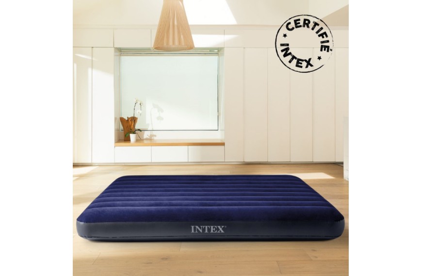 Matelas gonflable Classic Downy Bed Queen / 203 x 152 x 25 cm INTEX -  Latour Tentes et Camping