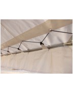 Tente de réception plein air 5 x 12 m TRIGANO installée pour événement extérieur﻿