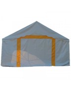 Tente de réception plein air 5 x 12 m TRIGANO installée pour événement extérieur﻿