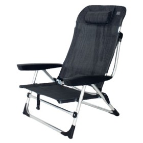 Fauteuil de plage inclinable MARBELLA Eurotrail en aluminium avec toile textilène respirante