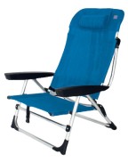 Fauteuil de plage inclinable MARBELLA Eurotrail en aluminium avec toile textilène respirante