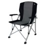 Fauteuil de camping pliant CALDARO Eurotrail, dossier haut et assise confortable, chaise robuste pour camping et extérieur