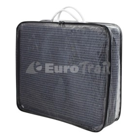 Tapis de sol Eurotrail 600x300 cm en vinyle bleu/gris, respirant, antidérapant et résistant aux UV pour camping