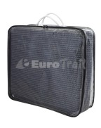 Tapis de sol Eurotrail 600x300 cm en vinyle bleu/gris, respirant, antidérapant et résistant aux UV pour camping