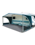 Tapis de sol Eurotrail 600x300 cm en vinyle bleu/gris, respirant, antidérapant et résistant aux UV pour camping
