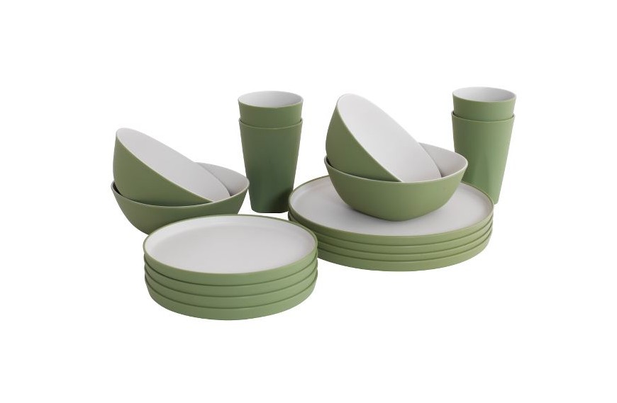 set de vaisselle DINNER 4 personnes OUTWELL léger et résistant pour camping et pique-nique