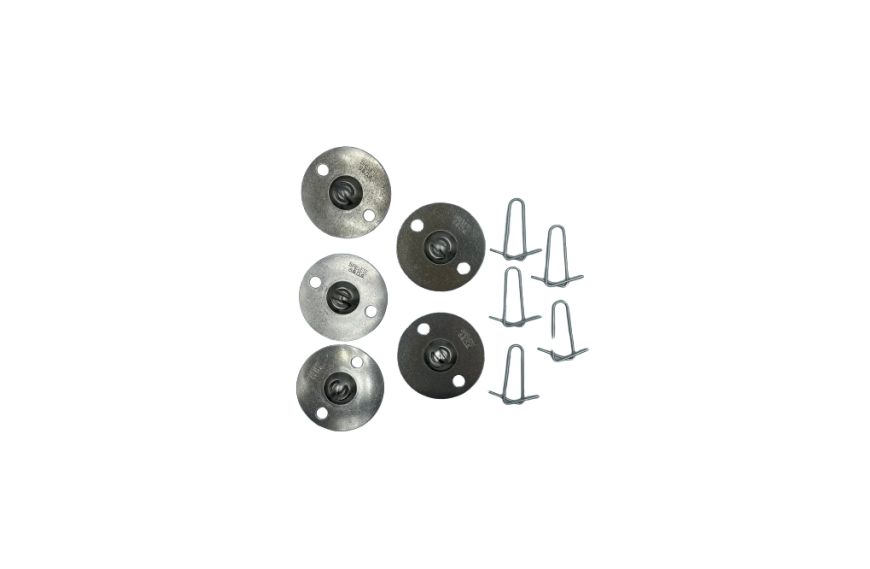 Lot de 5 Embases rondes en acier - CABANON